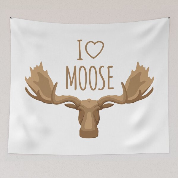 Item preview, I Love Moose | Moose Head Illustration designed and sold by Teenker.