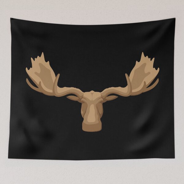 Item preview, Moose Head Illustration | Black designed and sold by Teenker.