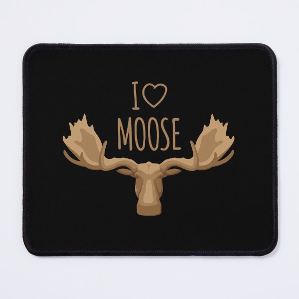Item preview, I Love Moose | Moose Head Illustration | Black designed and sold by Teenker.
