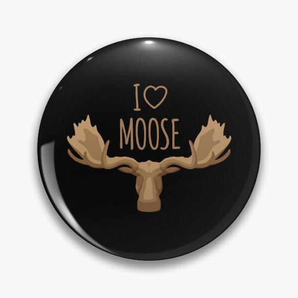 Item preview, I Love Moose | Moose Head Illustration | Black designed and sold by Teenker.