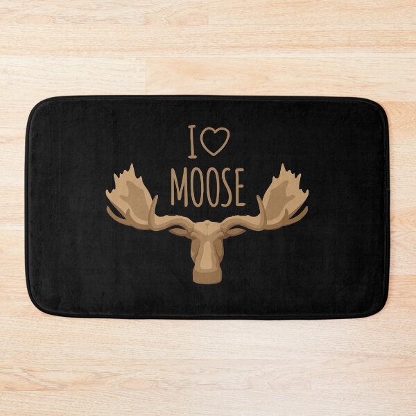 Item preview, I Love Moose | Moose Head Illustration | Black designed and sold by Teenker.
