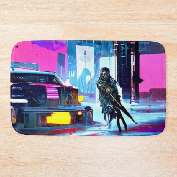 Item preview, cyborg soldier in a urban wasteland designed and sold by Fuzzyart1977.