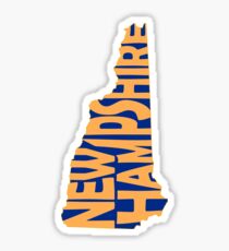 New Hampshire State Word Art Sticker