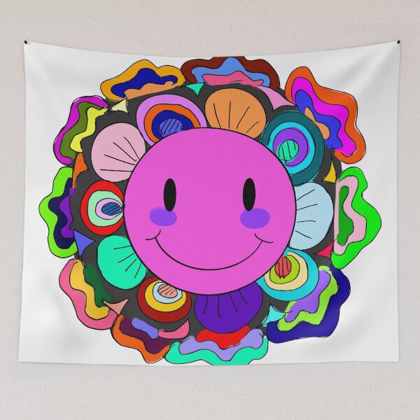 Item preview, Trippy Mandala smiley face designed and sold by HibiscusHeron.