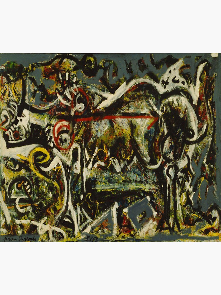 "Jackson Pollock The SheWolf" Sticker for Sale by Penelope101 Redbubble