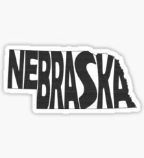 Nebraska State Word Art Sticker