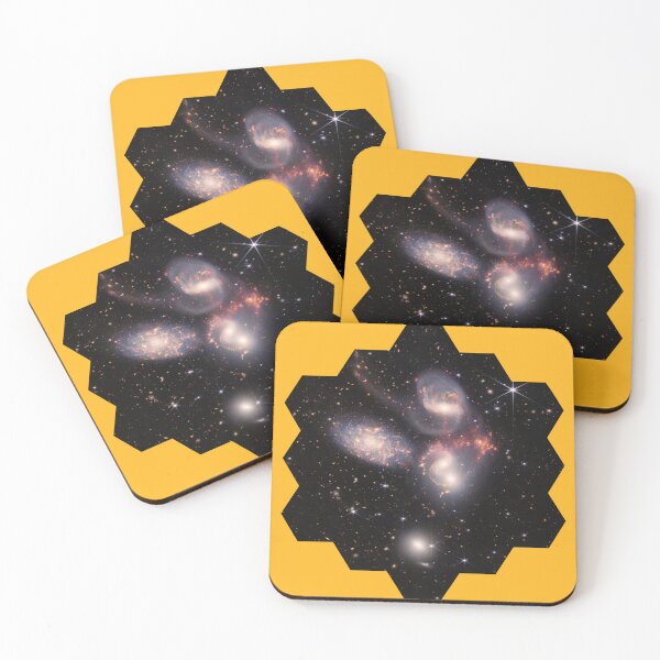 Artikelvorschau, Stephans Quintett, sechseckiges JWST-James-Webb-Weltraumteleskop entworfen und verkauft von Brasilia.