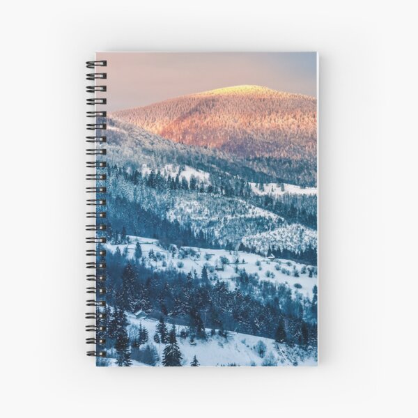 sunrise in winter carpathians Spiral Notebook