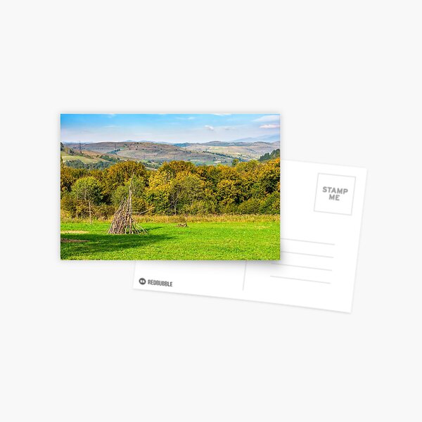 Rural area in Carpathian mountains Postcard