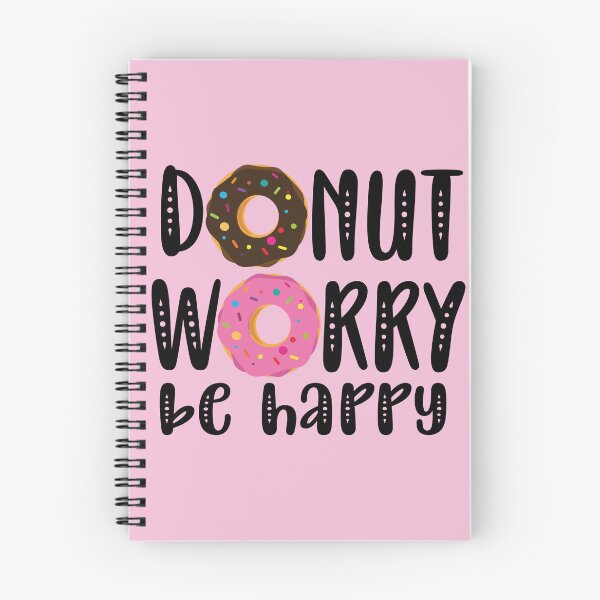 Item preview, Donut worry be happy chocolate and pink frosting sprinkles donut kawaii cute pastel colors decorative pattern designed and sold by Novel-ty.