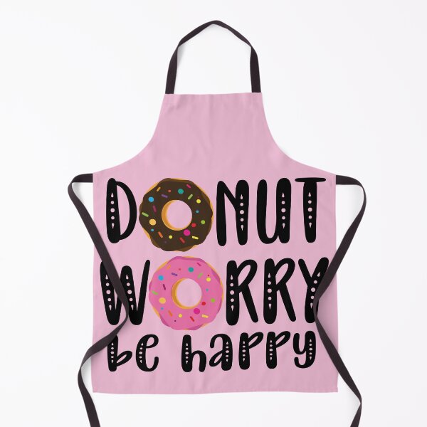 Item preview, Donut worry be happy chocolate and pink frosting sprinkles donut kawaii cute pastel colors decorative pattern designed and sold by Novel-ty.