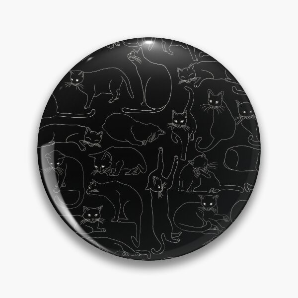 Item preview, Quirky Cats - Feline Fanatic - Black Cats - Black & White designed and sold by Carrie Cantwell Art.