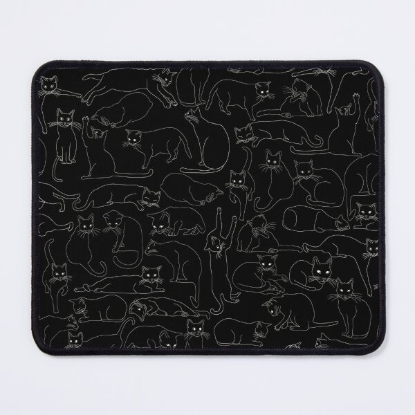 Item preview, Quirky Cats - Feline Fanatic - Black Cats - Black & White designed and sold by Carrie Cantwell Art.
