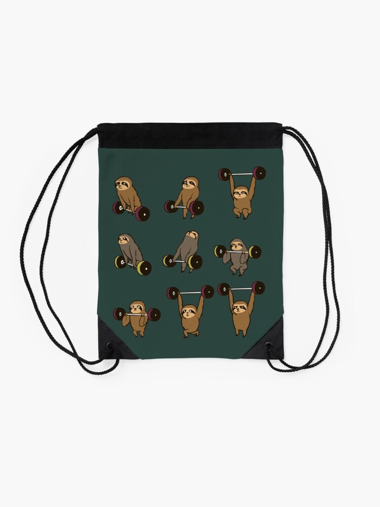 Alternate view of OLYMPIC LIFTING SLOTHS Drawstring Bag