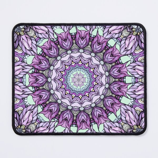 Item preview, watercolor lily kaleidoscope mandala designed and sold by MandalaFlowerArt.