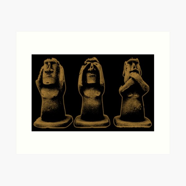 Moai stone statue pop art Royalty Free Vector Image