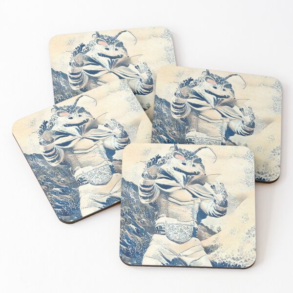 Item preview, Japanese monster goes Hokusai designed and sold by Fuzzyart1977.