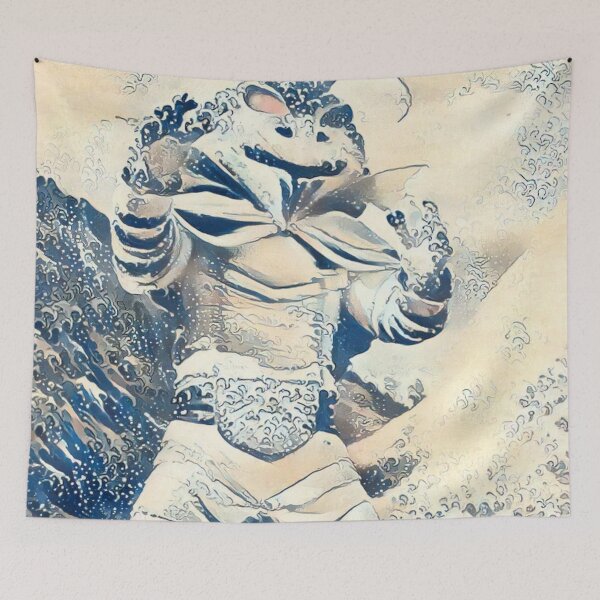 Item preview, Japanese monster goes Hokusai designed and sold by Fuzzyart1977.