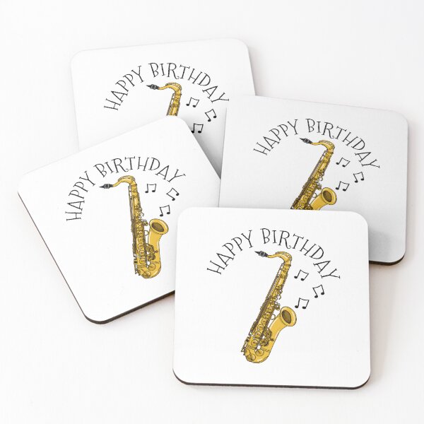 Item preview, Happy Birthday Saxophone Saxophonist Musician designed and sold by doodlerob.