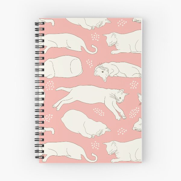 Item preview, Quirky Cats - Lazy Caturday - Sleeping Cats - Pink designed and sold by Carrie Cantwell Art.