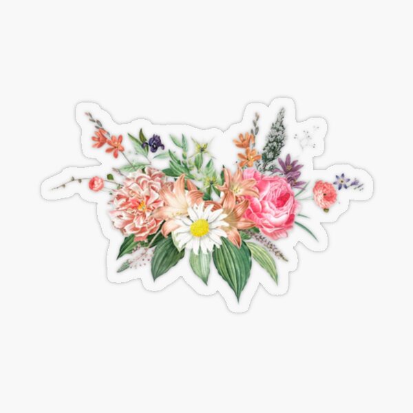 Flower Sticker Set - Floral Stickers, Journal Stickers, Flower Stickers,  Pastel, Garden, Nature, Bouquet, Floral, Leaves, Summer, Green