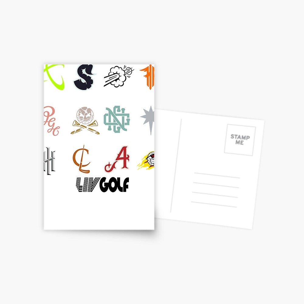 "Liv Golf Teams Logos Unique Set " Postcard for Sale by MainandLocal