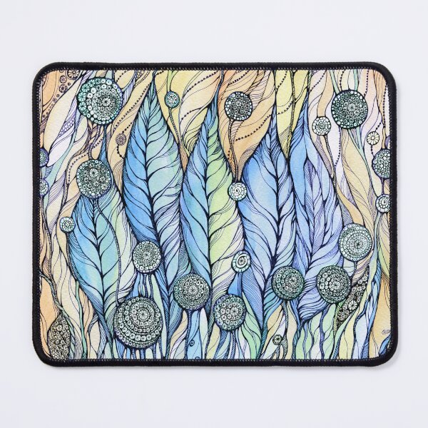 Item preview, Breeze. Hand draw  ink and pen, Watercolor, on textured paper designed and sold by MandalaFlowerArt.