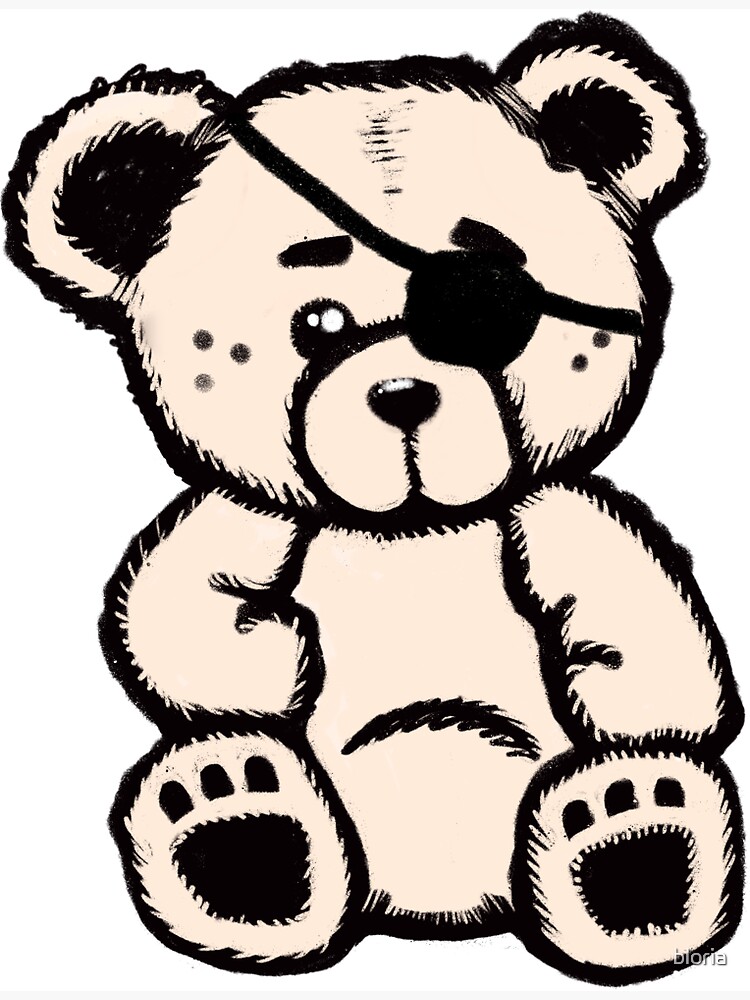 Teddy bear with store eye patch