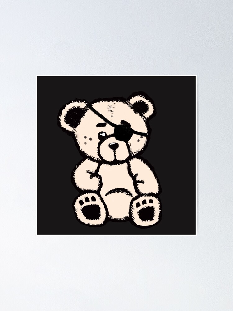Big teddy bear with huge eyes polygon design' Sticker