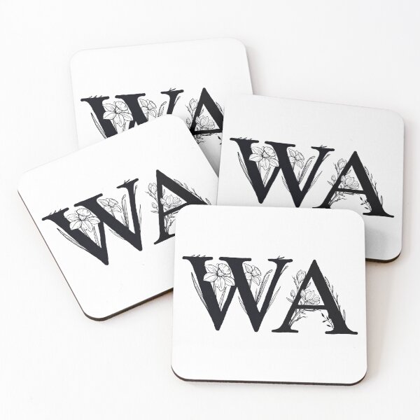 Item preview, WA - Washington Floral Monogram designed and sold by lalexguez.