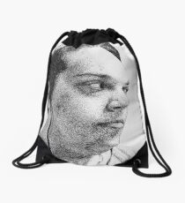 Self-Portrait Stippling Drawstring Bag