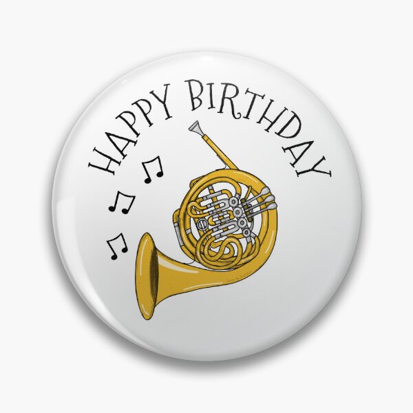 Item preview, Happy Birthday French Horn Brass Musician designed and sold by doodlerob.