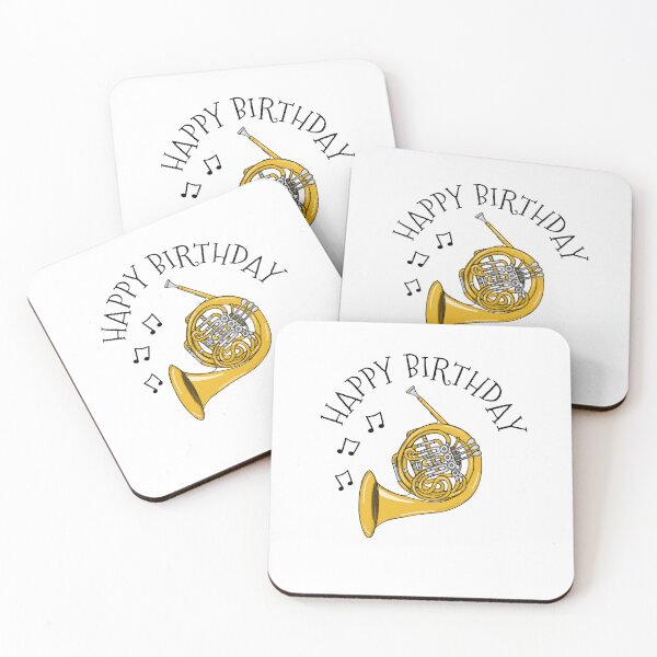 Item preview, Happy Birthday French Horn Brass Musician designed and sold by doodlerob.