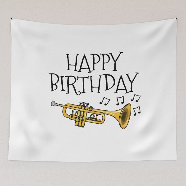 Item preview, Happy Birthday Trumpet Brass Musician designed and sold by doodlerob.
