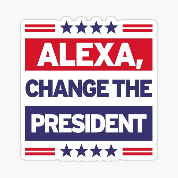 Vista previa del artículo con la obra «Alexa cambia al presidente divertido Anti Biden», diseñado y vendido por pixeljamz.