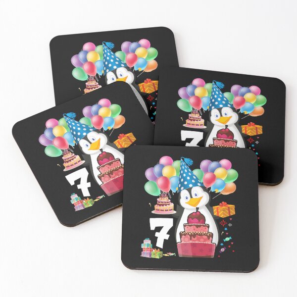 Item preview, Penguin Birthday 7 Years Old Penguin 8th Birthday Kids Girls designed and sold by Eddie SH.