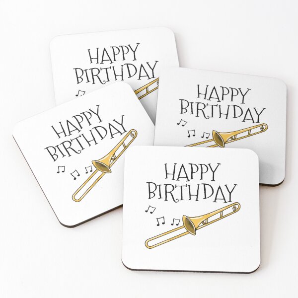 Item preview, Happy Birthday Trombone Brass Musician designed and sold by doodlerob.