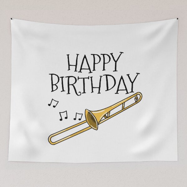 Item preview, Happy Birthday Trombone Brass Musician designed and sold by doodlerob.