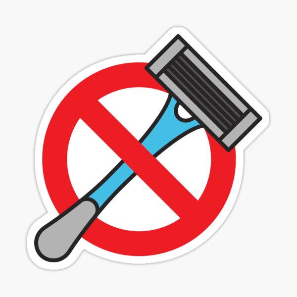 "No shaving zone Beard only BeardLover" Sticker for Sale by abcprint