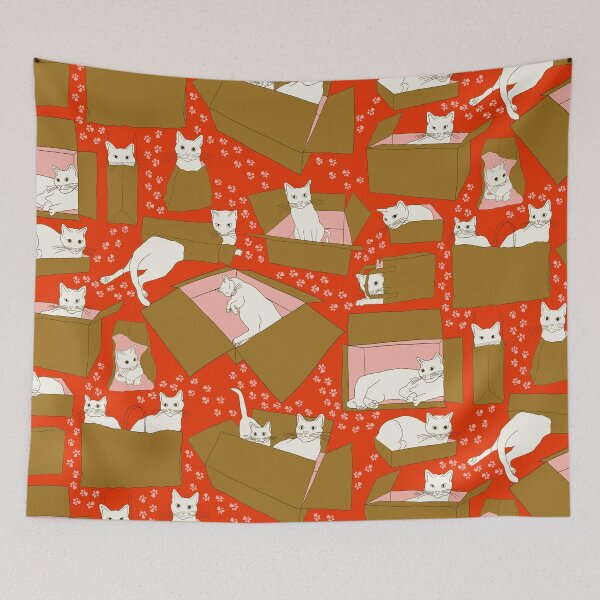 Item preview, Quirky Cats - Hide & Seek - Cats in Bags & Boxes designed and sold by Carrie Cantwell Art.