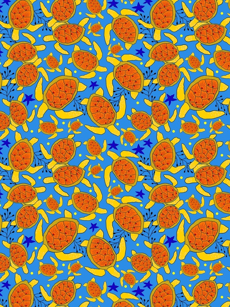 Sea Turtles - Yellow by ByNataliaBurgos
