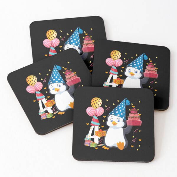Artikelvorschau, Pinguin Geburtstag 4 Jahre Pinguin 4. Geburtstag Kinder Mädchen entworfen und verkauft von Eddie SH.