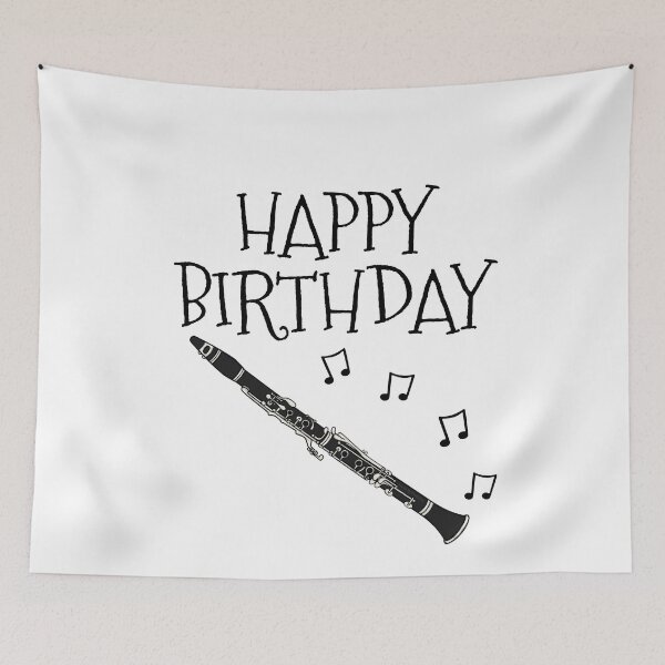 Item preview, Happy Birthday Clarinet Woodwind Musician designed and sold by doodlerob.