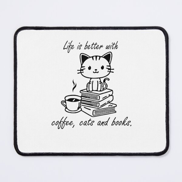 Item preview, Life is better with coffee cats and books designed and sold by superone8.