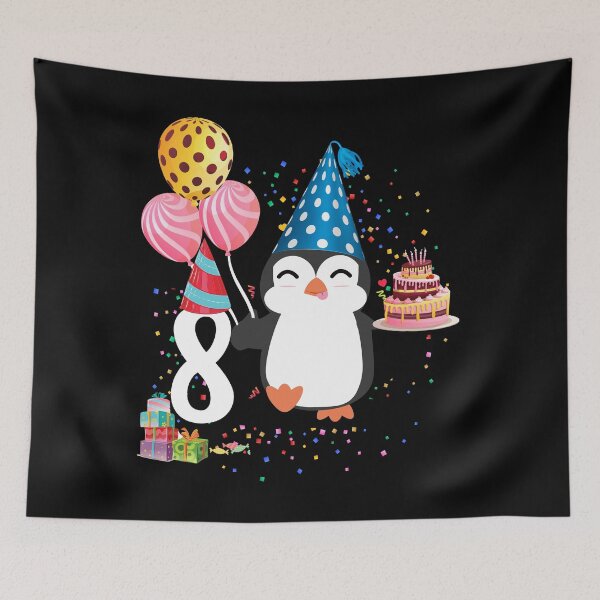 Item preview, Penguin Birthday 8 Years Old Penguin 8th Birthday Kids Girls designed and sold by Eddie SH.