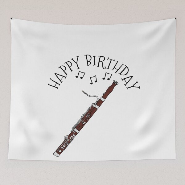 Item preview, Happy Birthday Bassoon Bassoonist Woodwind Musician designed and sold by doodlerob.