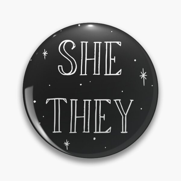 Item preview, She They Gender Pronoun with Stars to Normalize Pronouns and Protect Trans Kids  designed and sold by ichewsyou.