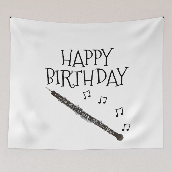 Item preview, Happy Birthday Oboe Oboist Woodwind Musician designed and sold by doodlerob.