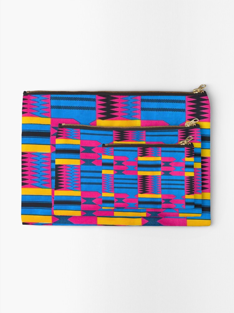 Alternate view of African Textile Pattern Zipper Pouch