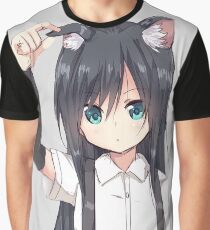 kawai neko girl Graphic T-Shirt